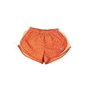 Nike Dri Fit Women’s Large Orange Animal Print Brief Lined Athletic Shorts